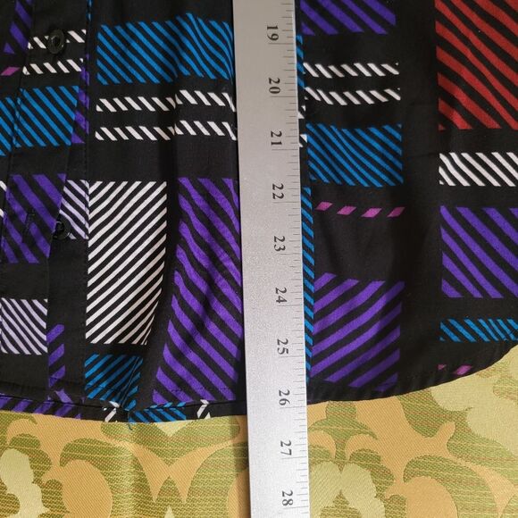 Dana Buchman Womens Size XL Extra Large Button Down Blouse Top Shirt Abstract - Picture 9 of 10